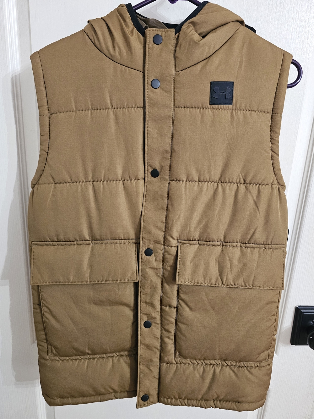 Under Armour Youth Xl/ Womems Xsmall Hooded Puffer Vest - Brown